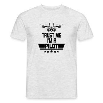 Drone drone pilot, drone quadcopter gift - Men's T-Shirt - heather grey - Front - AI Model Male 178 dark (178cm)