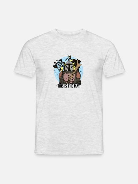 THIS IS THE MAY! (Frühling, way) - Männer T-Shirt - Grau meliert