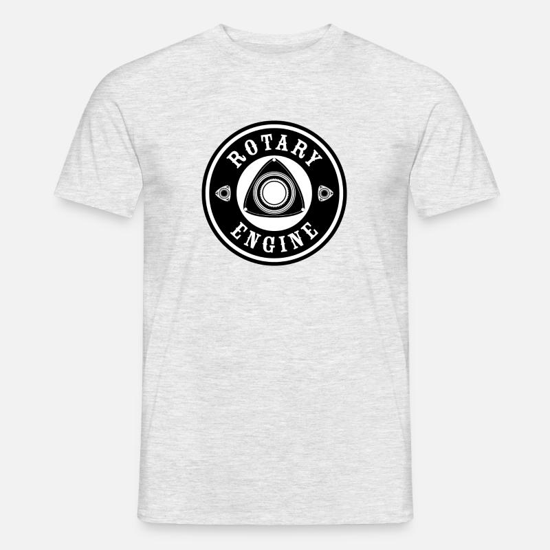 Rotary Engine - Schwarz - Männer T-Shirt - Grau meliert