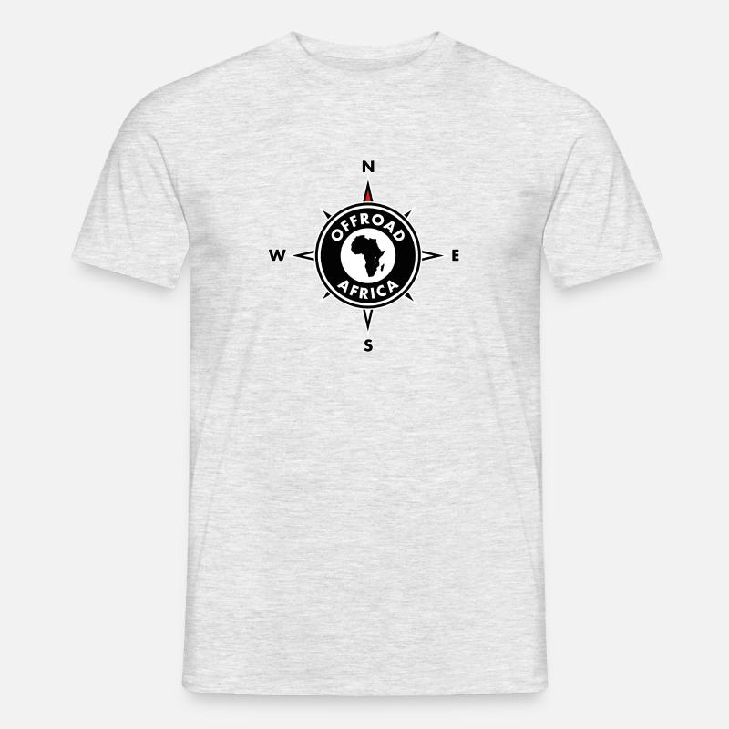 Offroad Compass Afrika - Männer T-Shirt - Grau meliert