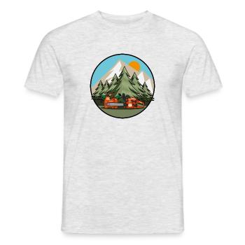 Chainsaw - Nature - Men's T-Shirt - heather grey - Front - AI Model Male 178 dark (178cm)