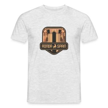 Ronda - Espagne - T-shirt homme - gris chiné - Devant - AI Model Male 178 dark (178cm)