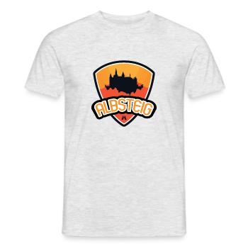Albsteig - Schwäbische Alb - Männer T-Shirt - Grau meliert - Vorne - AI Model Male 178 dark (178cm)