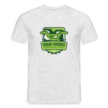 Donau-Radweg - Donaueschingen - Passau - Männer T-Shirt - Grau meliert - Vorne - AI Model Male 178 dark (178cm)