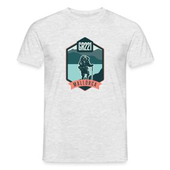GR221 - Mallorca - Männer T-Shirt - Grau meliert - Vorne - AI Model Male 178 dark (178cm)