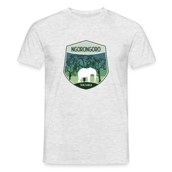 Ngorongoro - Tansania - Männer T-Shirt - Grau meliert - Vorne - AI Model Male 178 dark (178cm)