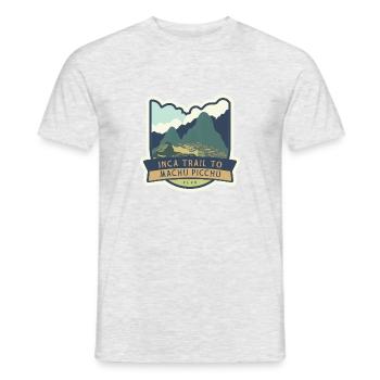 Inca Trail to Machu Picchu – Peru - Men's T-Shirt - heather grey - Front - AI Model Male 178 dark (178cm)