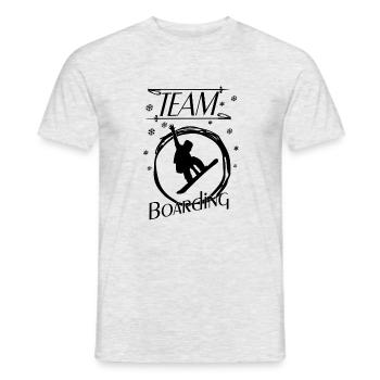 team boarding - Männer T-Shirt - Grau meliert - Vorne - AI Model Male 178 dark (178cm)