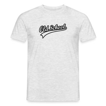 OLD SCHOOL OUTLINE - Männer T-Shirt - Grau meliert - Vorne - AI Model Male 178 dark (178cm)