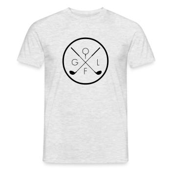 Golf Kreuz Symbol Schläger Ball Club Geschenk - Männer T-Shirt - Grau meliert - Vorne - AI Model Male 178 dark (178cm)