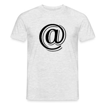 @ arobase - Men's T-Shirt - heather grey - Front - AI Model Male 178 dark (178cm)