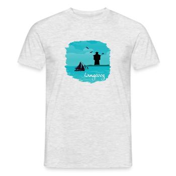 Langeoog Landschaft - Geschenk für Langeoog Fans - Männer T-Shirt - Grau meliert - Vorne - AI Model Male 178 dark (178cm)