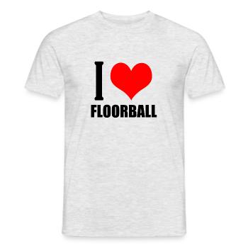 Floorball - T-shirt homme - gris chiné - Devant - AI Model Male 178 dark (178cm)