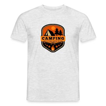 Camping - Extreme Adventure - T-shirt homme - gris chiné - Devant - AI Model Male 178 dark (178cm)