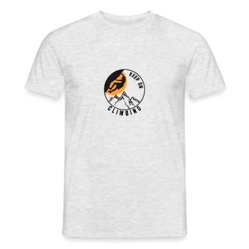 climbing, climbing, mountains - Men's T-Shirt - heather grey - Front - AI Model Male 178 dark (178cm)