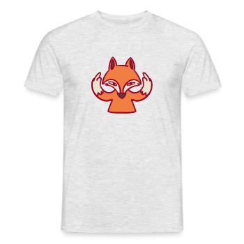 Vas te faire encule fox cadeau drôle - T-shirt homme - gris chiné - Devant - AI Model Male 178 dark (178cm)