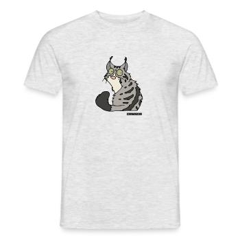 Katze - Norwegische Waldkatze - Männer T-Shirt - Grau meliert - Vorne - AI Model Male 178 dark (178cm)