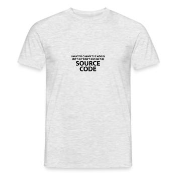 I want to change the world - Men's T-Shirt - heather grey - Front - AI Model Male 178 dark (178cm)