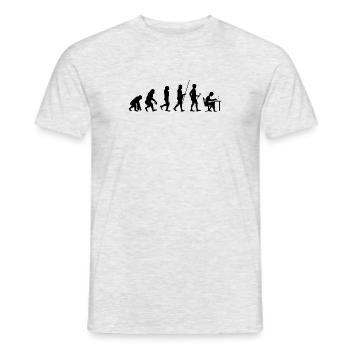 Evolution pour cadeau T-shirt ITler - T-shirt homme - gris chiné - Devant - AI Model Male 178 dark (178cm)