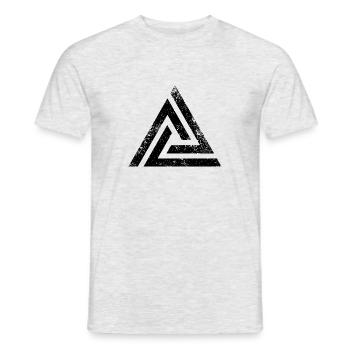 TRIANGLES TRIANGLES GRUNGE - T-shirt homme - gris chiné - Devant - AI Model Male 178 dark (178cm)