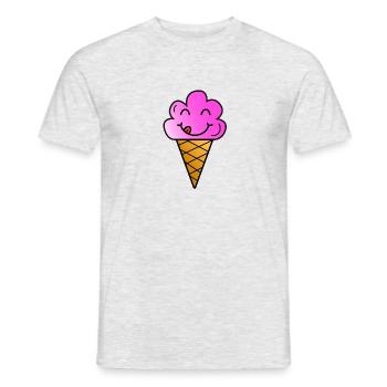 glace - T-shirt homme - gris chiné - Devant - AI Model Male 178 dark (178cm)