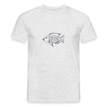 Buntbarsch Fisch Malawi - Männer T-Shirt - Grau meliert - Vorne - AI Model Male 178 dark (178cm)