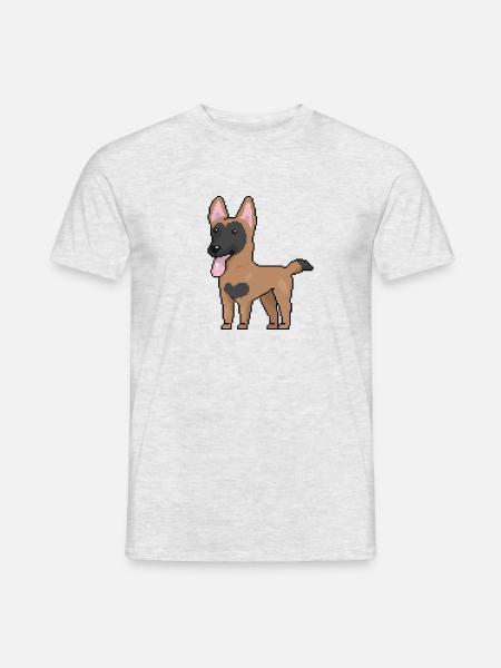 Malinois - Männer T-Shirt - Grau meliert