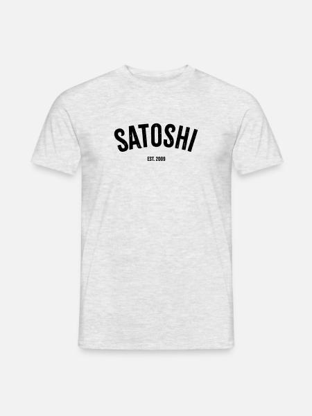 Satoshi Est 2009 - T-shirt homme - gris chiné