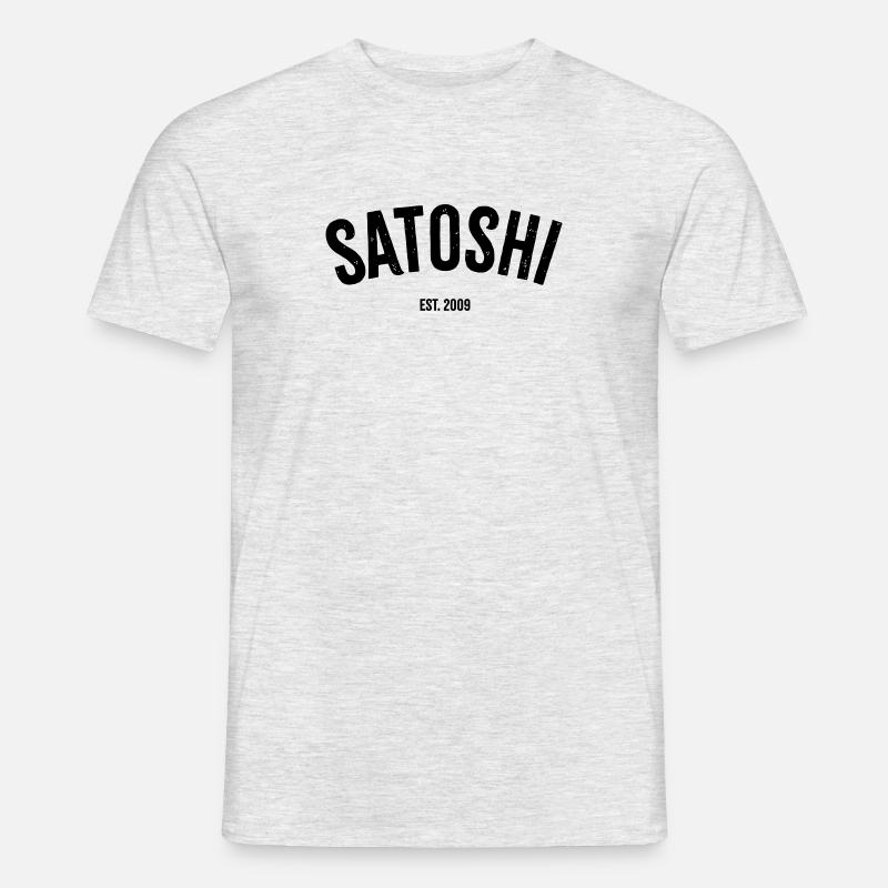 Satoshi Est 2009 - Männer T-Shirt - Grau meliert
