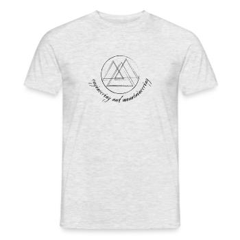 Mountains / Engineering and Mountaineering - Men's T-Shirt - heather grey - Front - AI Model Male 178 dark (178cm)