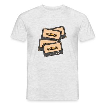 Audiotape - T-shirt homme - gris chiné - Devant - AI Model Male 178 dark (178cm)