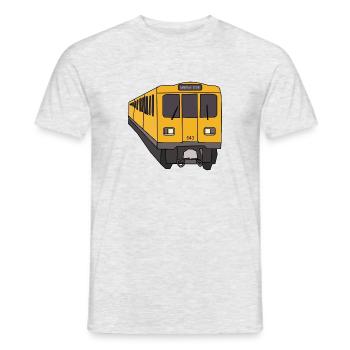 U1 U-Bahn - Männer T-Shirt - Grau meliert - Vorne - AI Model Male 178 dark (178cm)