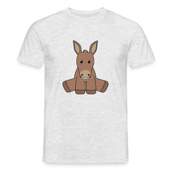 Esel - Männer T-Shirt - Grau meliert - Vorne - AI Model Male 178 dark (178cm)