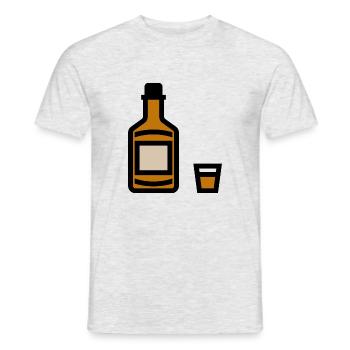 Whiskey bottle, whiskey bottle - Men's T-Shirt - heather grey - Front - AI Model Male 178 dark (178cm)