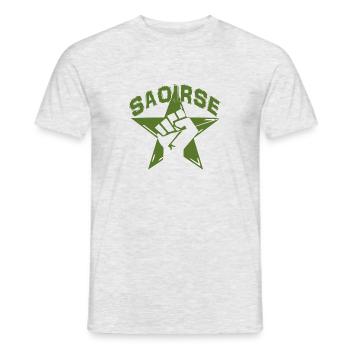 Saoirse - Freiheit - Männer T-Shirt - Grau meliert - Vorne - AI Model Male 178 dark (178cm)