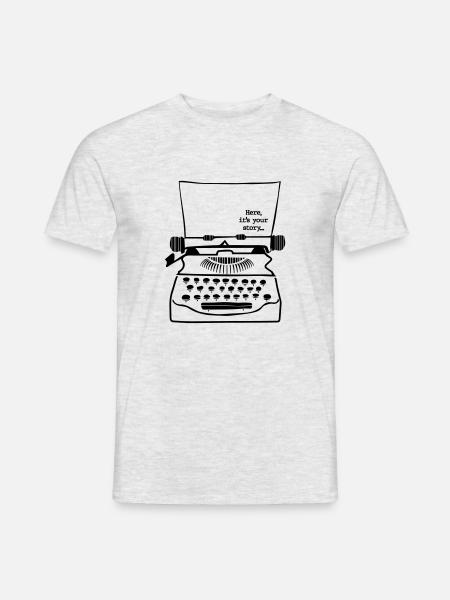 typewriter - Men's T-Shirt - heather grey