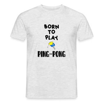 T shirt ping pong - Men's T-Shirt - heather grey - Front - AI Model Male 178 dark (178cm)
