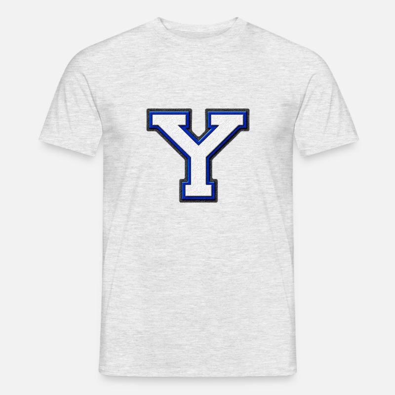 Varsity Y Yale - Männer T-Shirt - Grau meliert