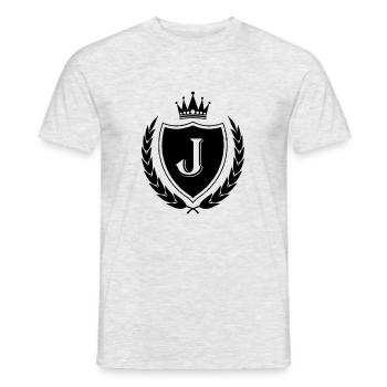 armoiries J Crown - T-shirt homme - gris chiné - Devant - AI Model Male 178 dark (178cm)