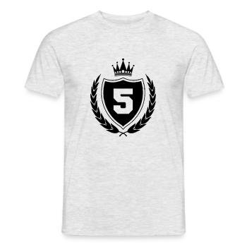 wappen 5 - Männer T-Shirt - Grau meliert - Vorne - AI Model Male 178 dark (178cm)