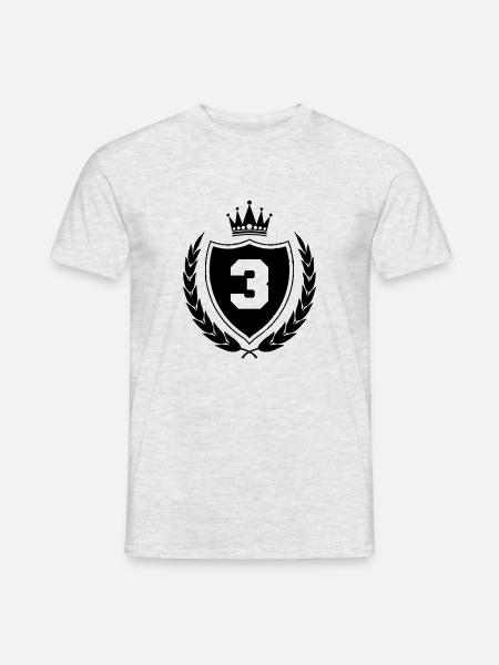 wappen 3 - Männer T-Shirt - Grau meliert