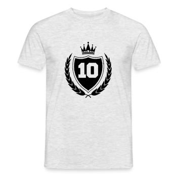 wappen 10 - Männer T-Shirt - Grau meliert - Vorne - AI Model Male 178 dark (178cm)