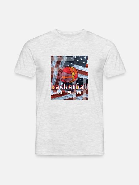 basketball - Männer T-Shirt - Grau meliert