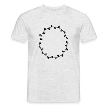 Floral Garland Flowers Hearts 17 Drawing Area 17 - Men's T-Shirt - heather grey - Front - AI Model Male 178 dark (178cm)