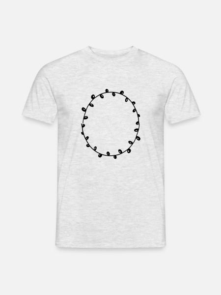 Floral Garland Flowers Hearts 17 Drawing Area 17 - Men's T-Shirt - heather grey