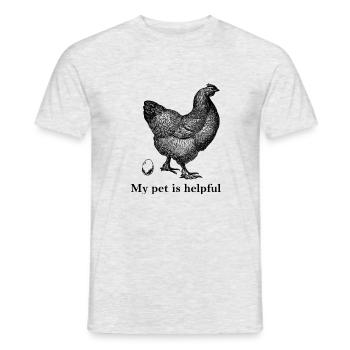 My Pet is Hepful - Men's T-Shirt - heather grey - Front - AI Model Male 178 dark (178cm)