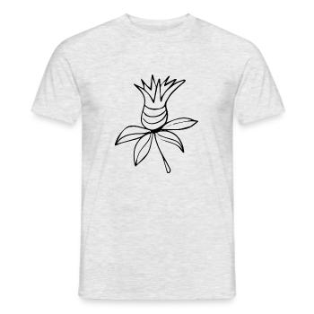 Flower Flower Plant - Men's T-Shirt - heather grey - Front - AI Model Male 178 dark (178cm)
