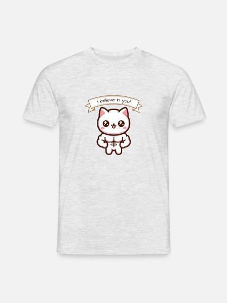 I believe in you! Muskelkater - Männer T-Shirt - Grau meliert