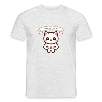 You can do it! Muskelkater - Männer T-Shirt - Grau meliert - Vorne - AI Model Male 178 dark (178cm)