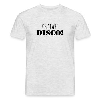OH YEAH! DISCO! - Männer T-Shirt - Grau meliert - Vorne - AI Model Male 178 dark (178cm)